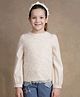 One Friday Woven Full Sleeves Sequin Embellished Top - Beige