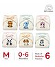 Chirsh Cloth Nappies For New Born Cotton Reusable Washable Cloth Diapers Pack Of 6 (Medium, 0-6 Months)