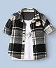 Ruff 100% Cotton Woven Full Sleeves Shirt and T-Shirt with Be the Best Patch and Checks Print in Black