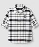Ruff 100% Cotton Woven Checks Shirt with Full Sleeves in White