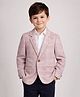 Rare Juniors Cotton Woven Full Sleeves Checked Blazer - Light Pink