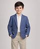 Rare Juniors Cotton Woven Full Sleeves Solid Blazer - Blue
