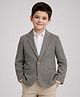 Rare Juniors Cotton Woven Full Sleeves Solid Blazer - Grey