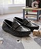 SHOES FOR JUNIORS Metal Applique Detailed Slip On Loafers - Black