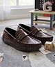 SHOES FOR JUNIORS Metal Applique Detailed Slip On Loafers - Brown