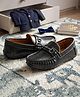 SHOES FOR JUNIORS Metal Applique Detailed Slip On Loafers - Black