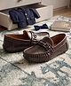 SHOES FOR JUNIORS Metal Applique Detailed Slip On Loafers - Brown