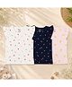 Charm n Cherish Cotton Knit Pack Of 3 Frill Sleeves Strawberries & Lemons Printed Tops - Multi Colour