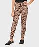 Charm n Cherish Cotton Knit Leopard Printed Leggings - Brown