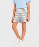 Charm n Cherish Cotton Knit Striped Shorts - White