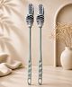 The Cheeky Kidzz Pack of 2 Baby Long Handle Soft Silicone Bristle Bottle Tip Scratch Free For Glass Steel Sipper Bottle And Cup Cleaner Cleaning Brush Kit BPA Free (GREY)