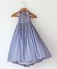 Love the World Today Cotton Woven Sleeveless Checked Dress - Purple