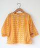 Love the World Today Cotton Woven Full Sleeves Abstract Printed Top - Yellow