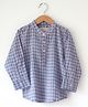 Love the World Today Cotton Woven Full Sleeves Checked Shirt - Purple
