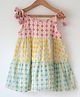 Love the World Today Cotton Woven Sleeveless Floral Printed Tiered Dress - Multi Colour