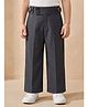 Rikidoos Cotton Lycra Straight-Fit Button Down Woven Full Length Trouser - Dark Grey
