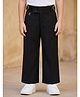 Rikidoos Cotton Lycra Straight-Fit Button Down Woven Full Length Trouser - Black