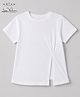 Arias 100% Cotton Knit Solid Cut And Sew T-Shirt with Half Sleeves - White