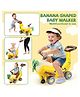 SANJARY Multifunction Banana Shaped Baby Ride On Walker, Push Car, Pull Handle, Balance Toy, Toddler Indoor Outdoor Ride for Kids