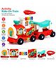 SANJARY 4-in-1 Push Walker Ride-On Learning Train, Musical Activity Center, Pull Cart, Educational Baby Walker Toy for Toddlers Kids