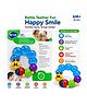 Sanjary Happy Smile Baby Rattle Teether Ring Sensory Toy BPA-Free Infant Chew Toy Educational Grip Development Gift for Babies