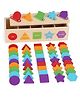 Trinkets & More Wooden Sorting Box Colour & Shape Matching Montessori Puzzle Fine Motor Skills Early Education Learning Toy Preschool Educational STEM Activity