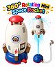 NEGOCIO 360° Rotating Mini Plastic Space Rocket Garden Toy, launches onto lawn to create a water curtain, outdoor children's water play toy- PACK OF 1 - COLOR MAY VARY