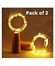 Shopping Time Silver Wire String Lights With Cork Fairy String Lights 20 (each wire) Led Battery Operated Lights For Decorations (Pack Of 2 )