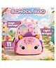 Elecart Cute Pink Dino Backpack for Kids Cartoon Plush School Bag for Boys & Girls, Lightweight Nursery & Preschool Backpack with Front Pocket, Adjustable Shoulder Straps