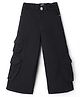 Vitamins 100% Cotton Woven Full Length Cargo Fit Denim Washed Jeans - Black