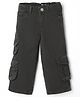 Vitamins 100% Cotton Woven Full Length Cargo Fit Denim Washed Jeans - Olive Green