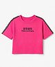 Vitamins 100% Cotton Knit Half Sleeves Round Neck T-Shirt With Vibin in Prints Text Print - Pink