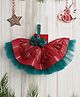 TINY MINY MEE Elastane Woven Sleeveless Sequins Embellished & Bow Applique Detailed Dress - Red