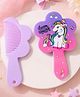 Stol'n Purple Pink Unicorn Design Comb and Mirror Set of 2 for Girls Kids