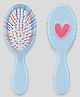 Stoln Girls Heart Detail Hair Brush with Multicolour Ball Tip Bristles - Blue