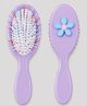 Stoln Girls Floral Detail Hair Brush with Multicolour Ball Tip Bristles - Purple