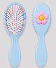 Stoln Girls Daisy Detail Paddle Hair Brush with Soft Ball Tip Bristles - Blue