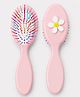 Stoln Girls Daisy Accent Paddle Hair Brush with Soft Ball Tip Bristles - Pink