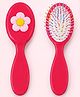 Stoln Girls Daisy Charm Paddle Hair Brush with Soft Ball Tip Bristles - Pink