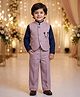 Rikidoos Cotton Woven Full Sleeves Shirt & Pant Set With Waistcoat - Pink