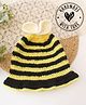 Woonie Knit Striped Cap - Black - Circumference - 42.5 Cm