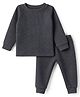Simply Cotton Mix Knit Full Sleeves Thermal Set - Charcoal Grey