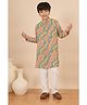 StyloBug Cotton Woven Full Sleeves Abstract Printed Kurta & Pyjama Set - Multi Colour