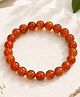 TEMPUS STUDIO Natural Carnelian Stone Beaded Bracelet Handmade Adjustable Wrist Bracelet For Women Girls Timeless Fashion Jewelry Everyday Style Gift Collection (Pack of 1)