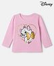 Babyhug Disney 100% Cotton Single Jersey Knit T-Shirt with Full Sleeves and Marie Print with Foil Finish - Pink