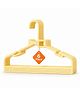 Safe-O-Kid Baby Hanger Set 6-Piece Plastic Clothes Hangers for Baby Wardrobe | Lightweight & Durable | for Newborn, Infant & Toddler Clothes - Yellow