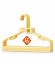 Safe-O-Kid Baby Hanger Set 12-Piece Plastic Clothes Hangers for Baby Wardrobe | Lightweight & Durable | for Newborn, Infant & Toddler Clothes - Yellow