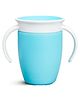 Munchkin 360° Spill-Proof Trainer Cup with Handles, Spoutless Sippy Cup for Babies, Easy Transition to Open Cup, BPA-Free, 7oz, - Blue