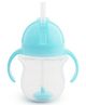 Munchkin Click Lock Tip & Sip Weighted Straw Cup with Handles Spill-Proof Sippy Cup with Flip-Top Lid, Blue, 7oz, BPA-Free - Blue