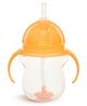 Munchkin Click Lock Tip & Sip Weighted Straw Cup with Handles Spill-Proof Sippy Cup with Flip-Top Lid, Blue, 7oz, BPA-Free - Yellow